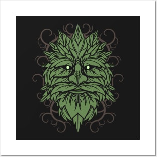 TRADITIONAL CELTIC WICCA PAGAN GREENMAN T-SHIRT AND MERCHANDISE Posters and Art